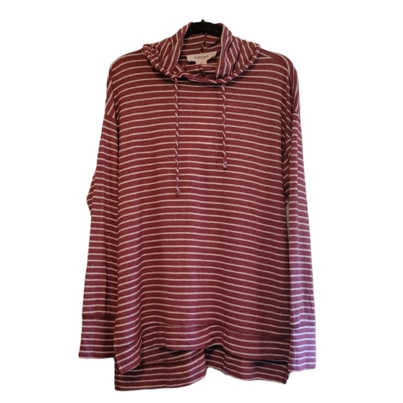 Workshop Republic Clothing Tops - Red and White Workshop Republic Women's Striped Hoodie